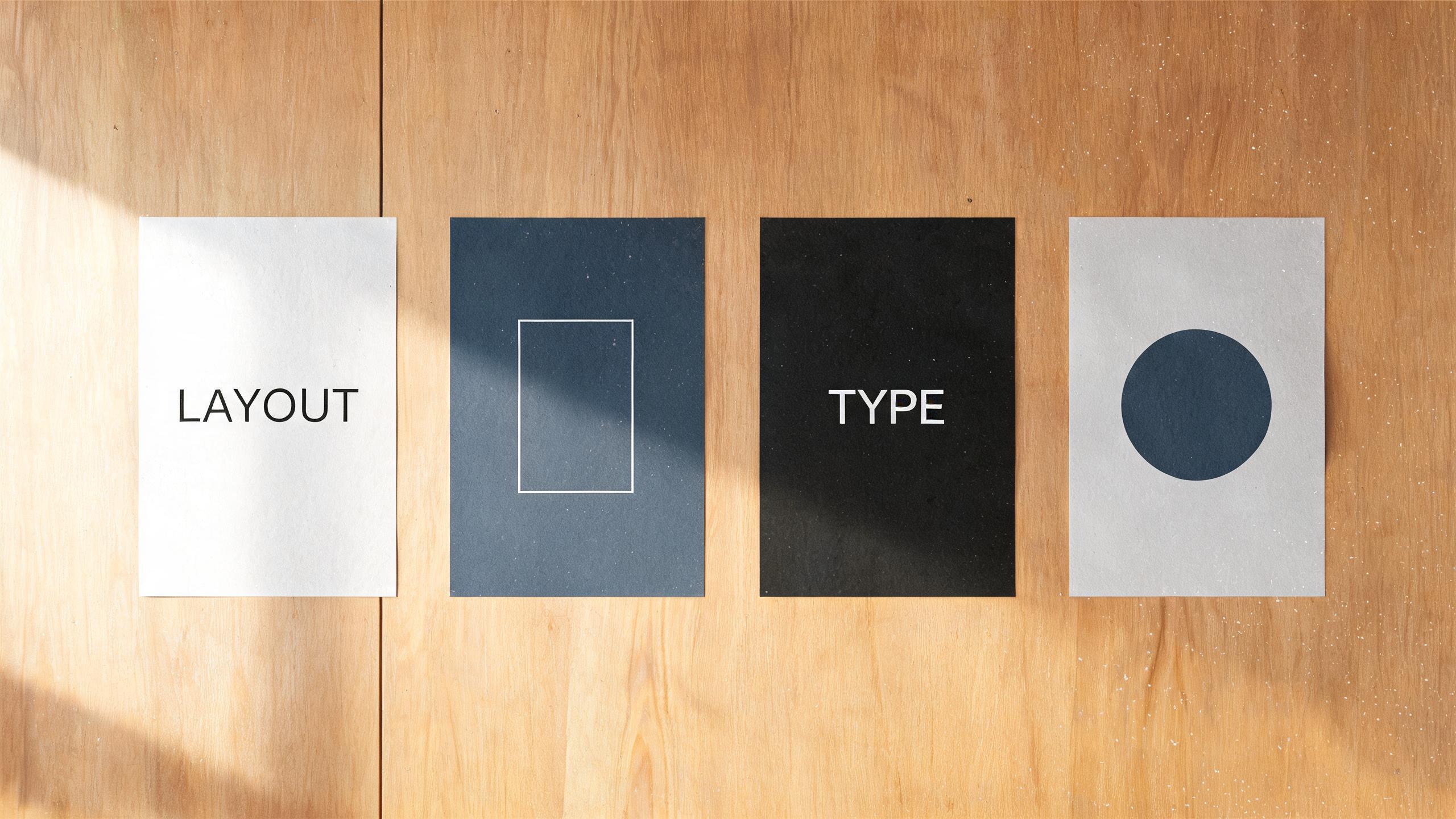 Graphic design poster wall